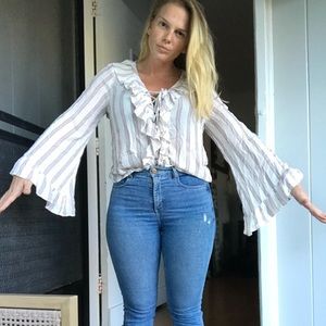 Boho American Eagle blouse